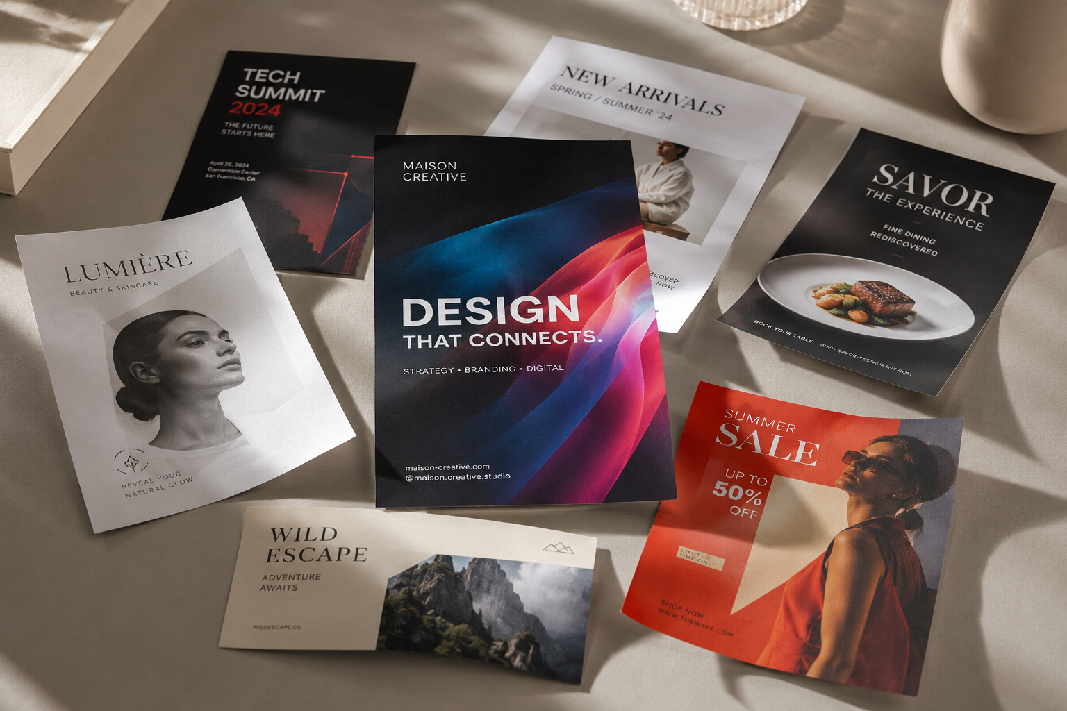 Design night A5 flajeri i kartice